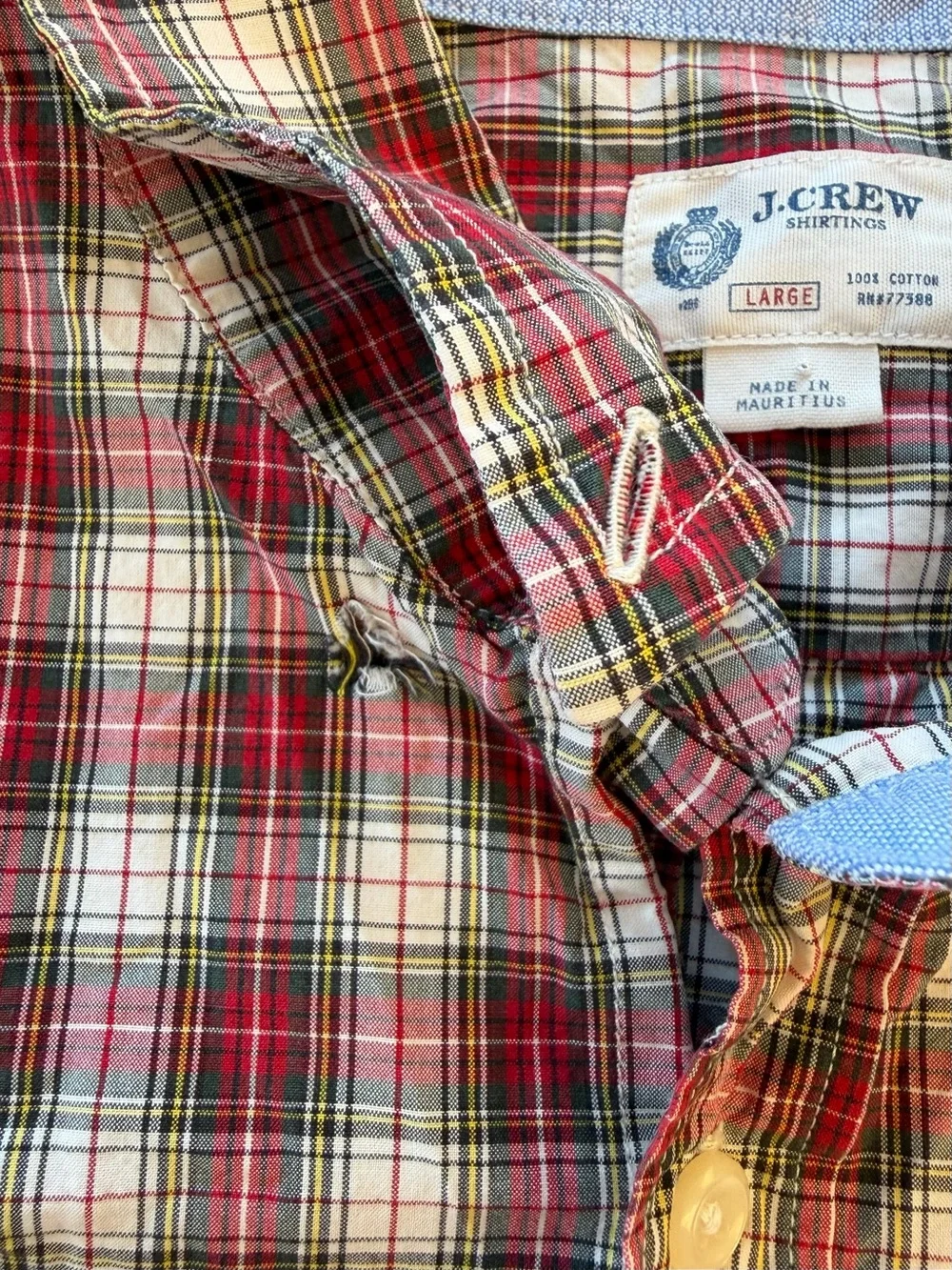 J. Crew lightweight plaid